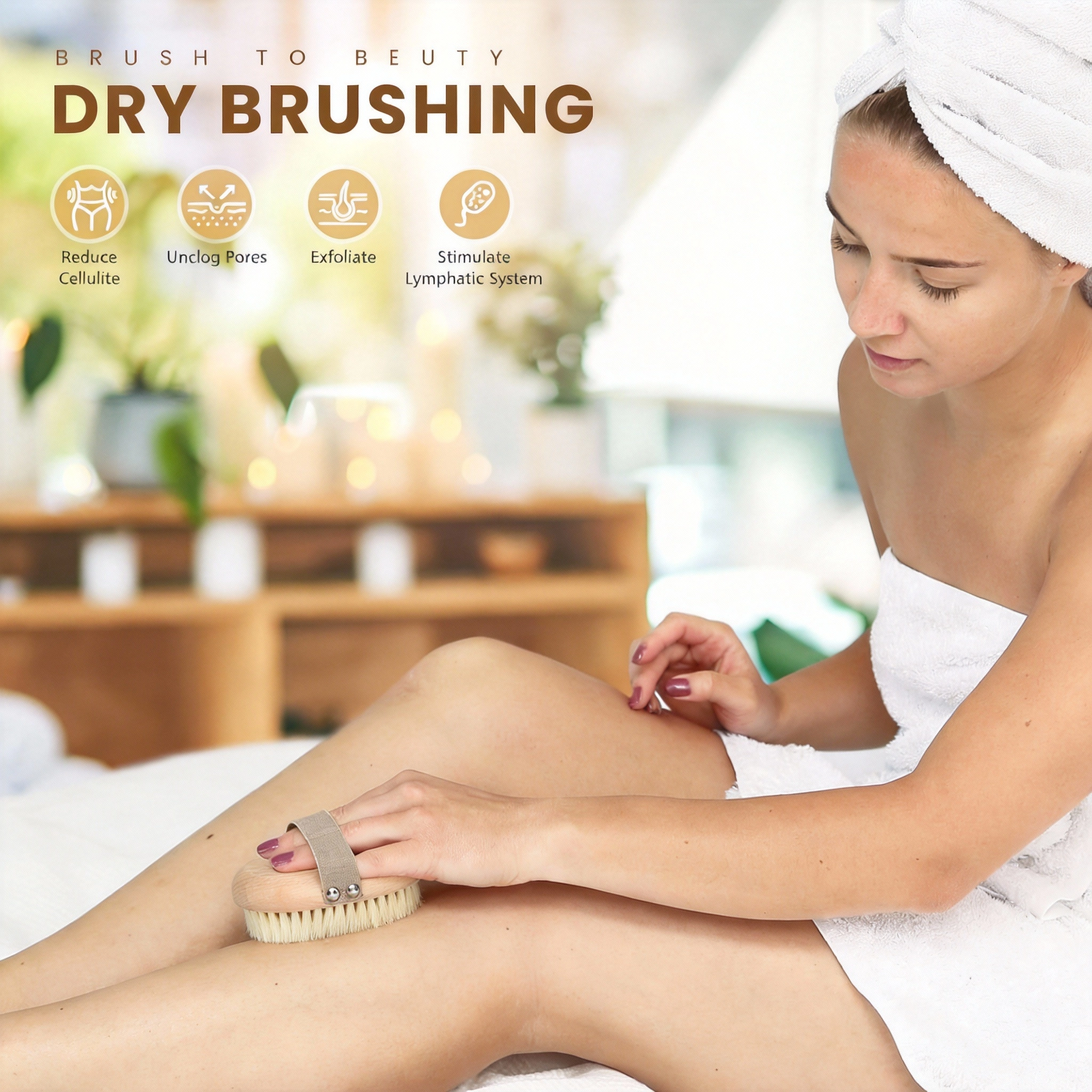 Natural Bristle Oval Body Brush